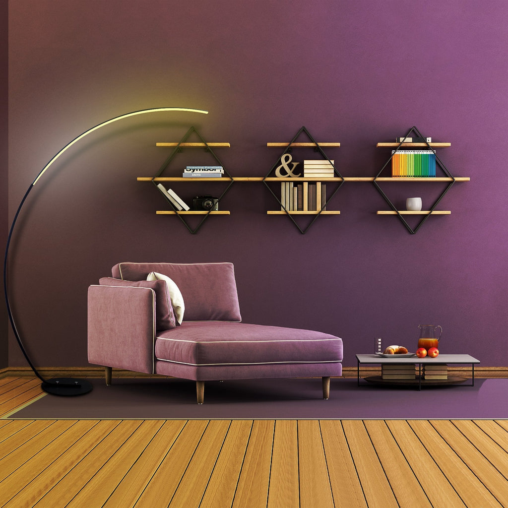 Modern RGB Curve Ambient Lamp – Color-Changing Mood Light