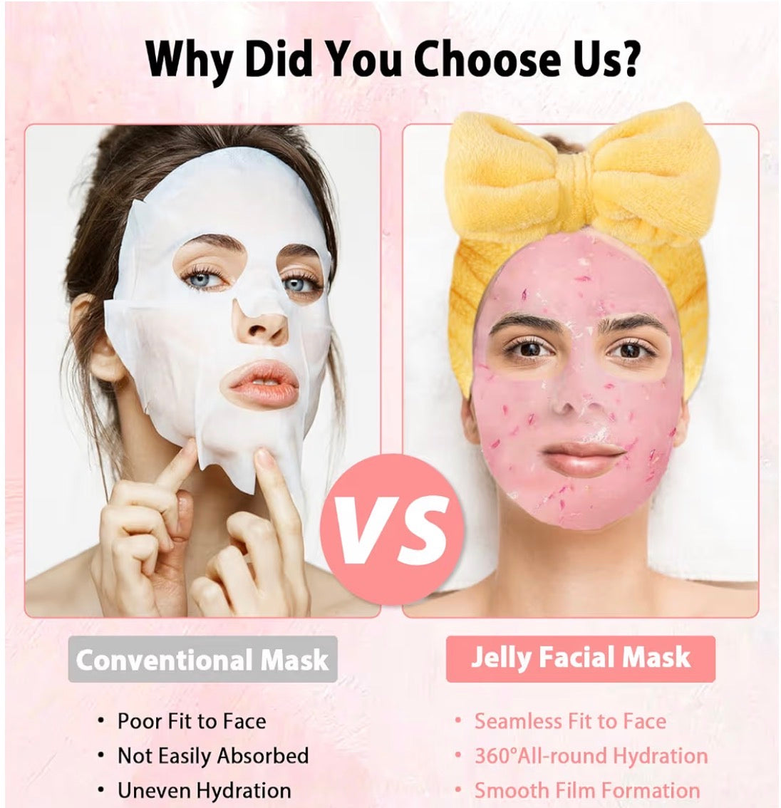 Hydrating Jelly Mask Powder – 10-Pack Spa Treatment for Glowing Skin