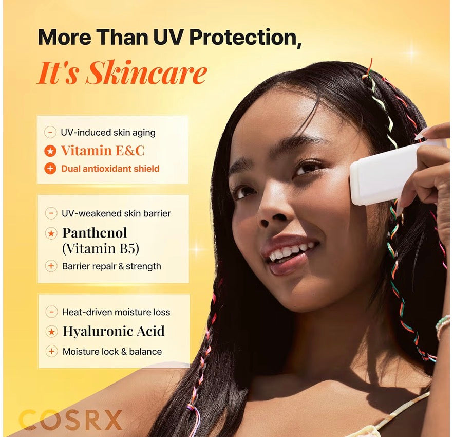 Korean Sunscreen Stick SPF 50+ – No White Cast, Oil-Control & Invisible Finish