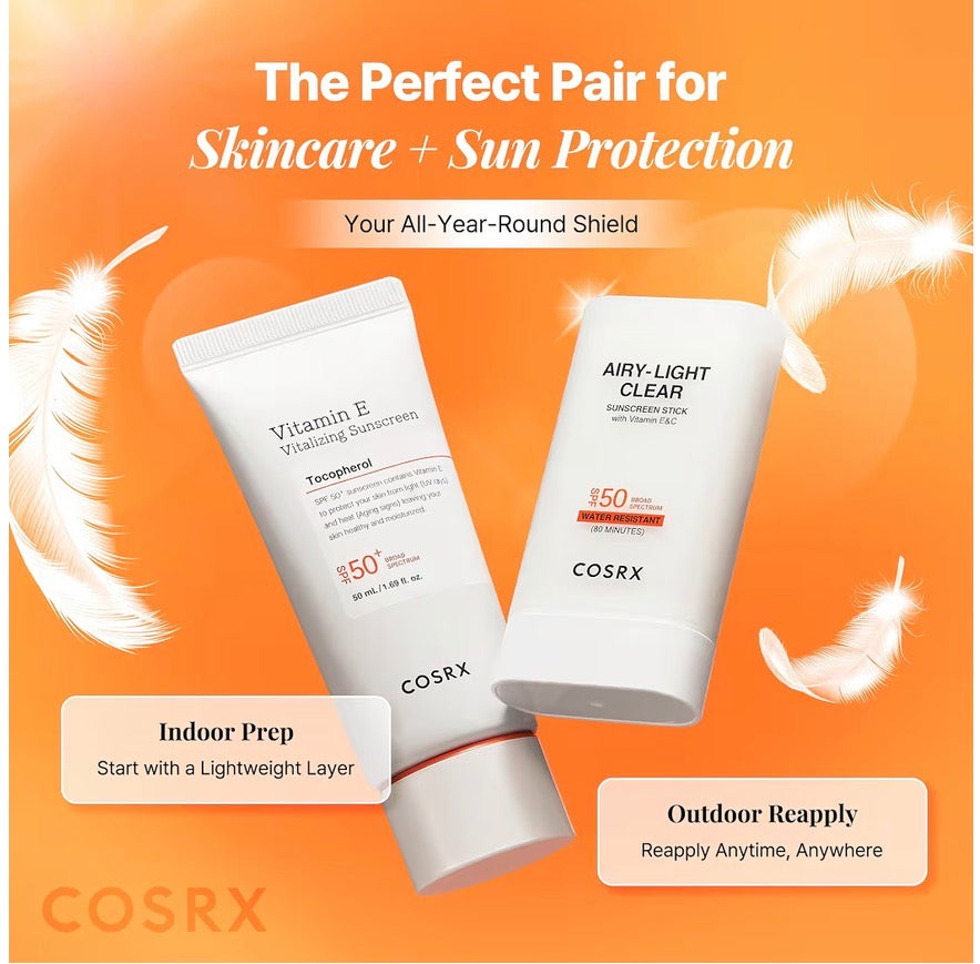 Korean Sunscreen Stick SPF 50+ – No White Cast, Oil-Control & Invisible Finish