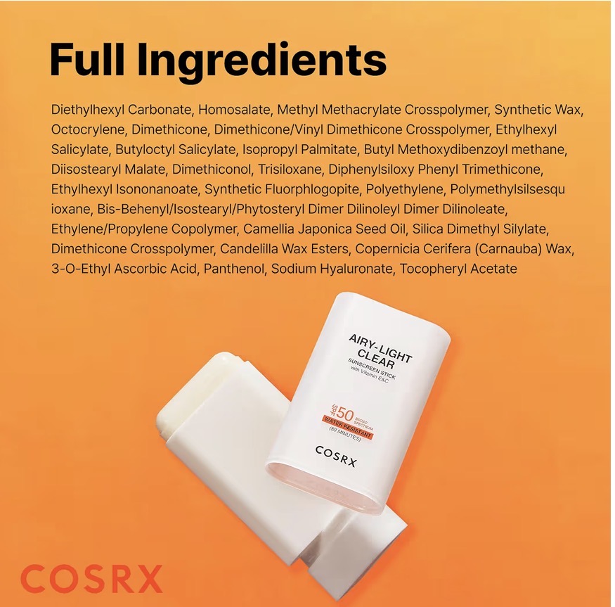 Korean Sunscreen Stick SPF 50+ – No White Cast, Oil-Control & Invisible Finish