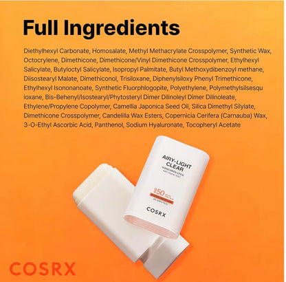 Korean Sunscreen Stick SPF 50+ – No White Cast, Oil-Control & Invisible Finish