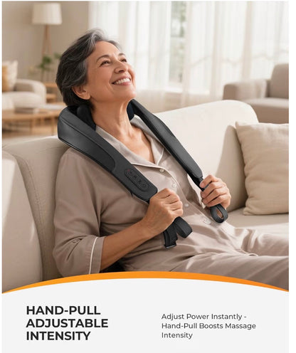 Cordless Neck & Shoulder Massager – Shiatsu Heat Therapy for Instant Tension Relief