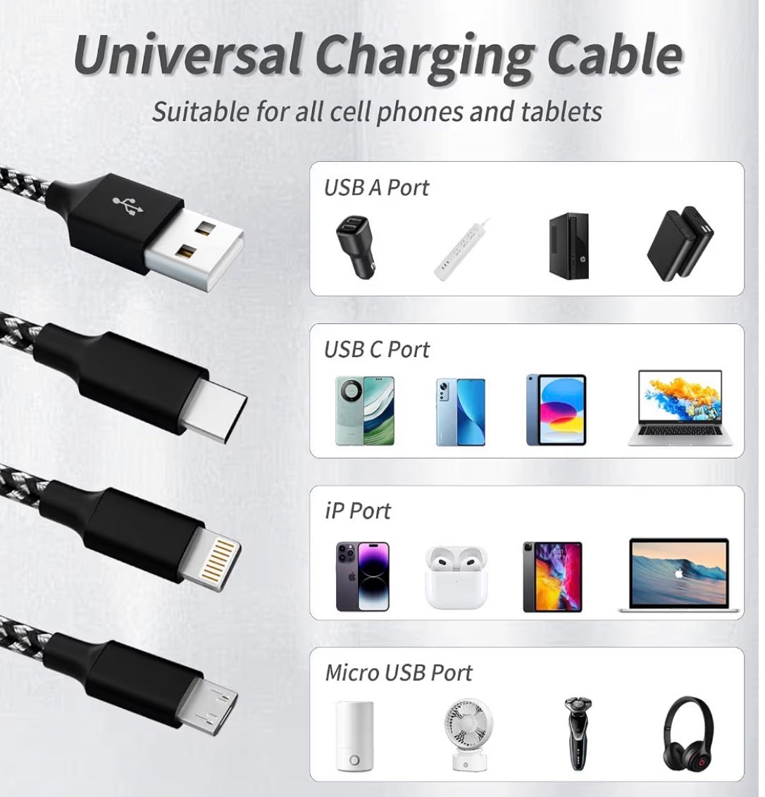 All-in-one 4-in-1 Charging Cable