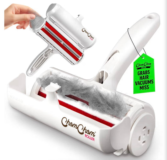 ChomChom Roller Pet Hair Remover – Reusable Lint Roller for Furniture & More