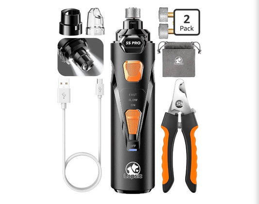 Electric Dog Nail Grinder – Quiet, Safe & Rechargeable for All Breeds